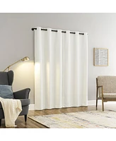 Aldwin Slub Texture Magnetic Closure 100% Blackout Grommet Curtain Panel