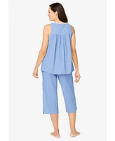 Only Necessities Plus Sleeveless Pj Capri Set