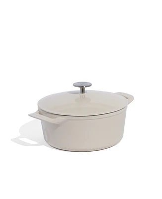 Made Enameled Cast Iron 5.5-Quarts Round Dutch Oven with Lid