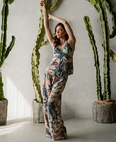 Midnight Bakery Women's Floral Cami Pant Lounge Set