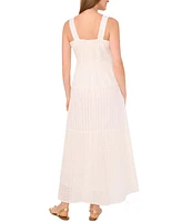 Vince Camuto Women's Printed Tiered Squareneck Midi Dress