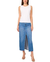 Vince Camuto Women's Textured Keyhole Back Sleeveless Top