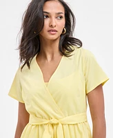 Hugo Women's Cotton Short-Sleeve Fit & Flare Dress