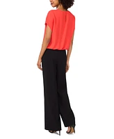 Vince Camuto Women's Short-Sleeve Tie-Hem Top