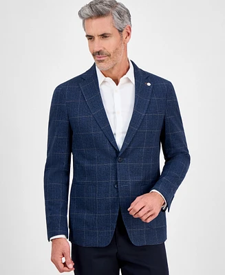 Tom Baine Men's Slim-Fit Plaid Stretch Sport Coat