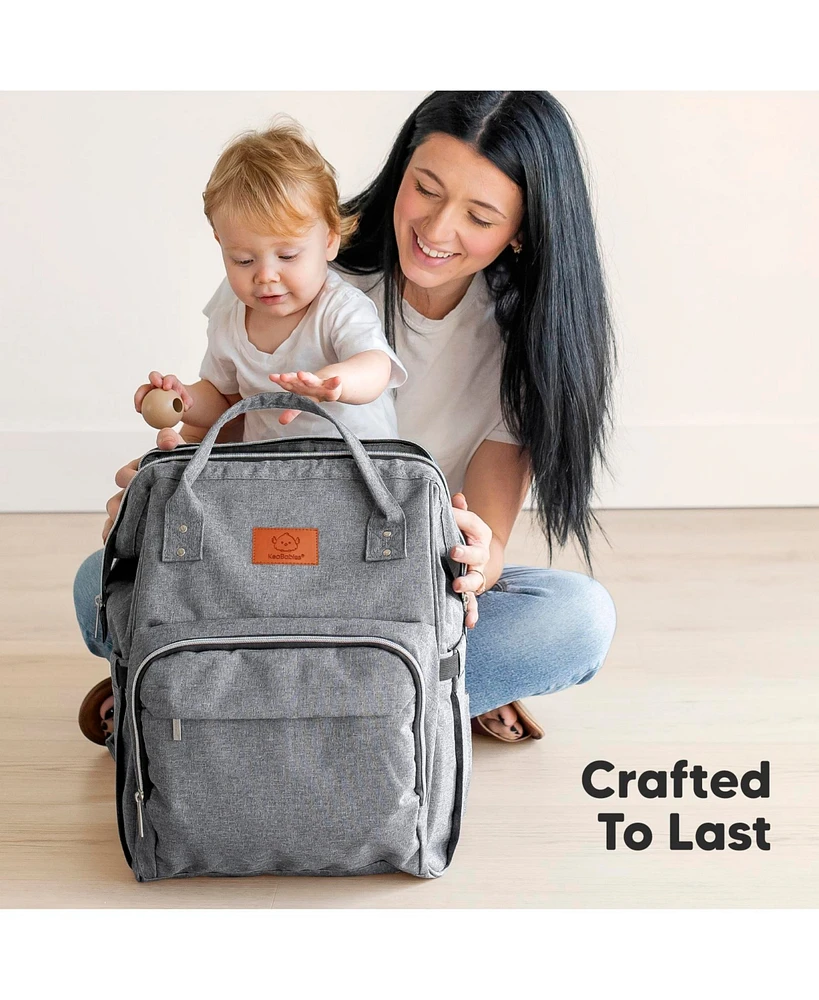 KeaBabies Diaper Backpack Waterproof Baby Bag With Changing