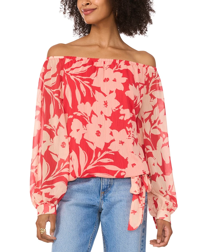 Vince Camuto Women's Floral-Print Off-The-Shoulder Top