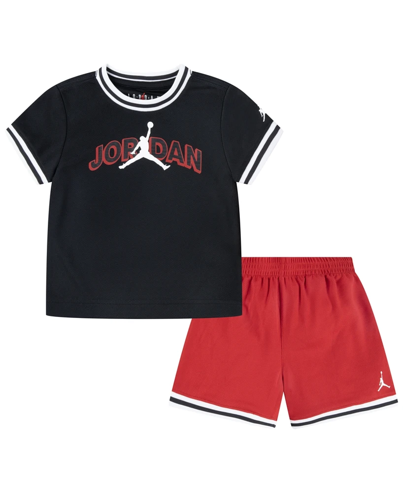Jordan Toddler Boys 2-Piece Logo Mesh T-Shirt and Shorts Set
