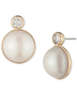 Lauren Ralph Lauren Gold-Tone Imitation Pearl Stud Earrings