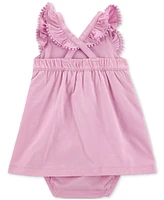 Carter's Baby Girls Cotton Pom-Pom Sunsuit Dress