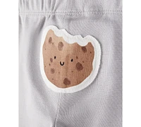 Carter's Baby Milk & Cookies Little Character Cotton Bodysuits Pants, 3 Piece Set
