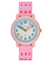 Armitron Kid's Quartz Jumpstart Pink Nylon Watch, 32mm
