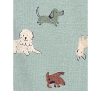 Carter's Baby Boys 1-Piece Dog-Print 100% Snug-Fit Cotton Footed Pajamas