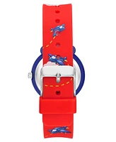Armitron Kid's Quartz Cream Big Red Airplane Watch, 31mm
