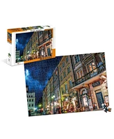 Street Scenery Night On The Town 500 Piece Jigsaw Puzzle