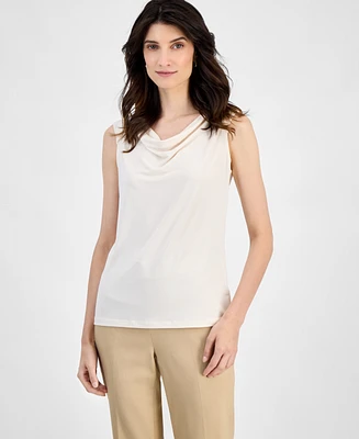 Kasper Women's Sleeveless Cowlneck Blouse