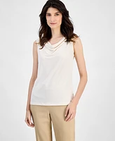 Kasper Women's Sleeveless Cowlneck Blouse