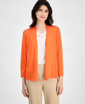 Kasper Women's Open-Front A-Line Cardigan, Regular & Petite Sizes