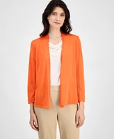 Kasper Women's Open-Front A-Line Cardigan, Regular & Petite Sizes