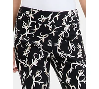 Jm Collection Women's Printed Rivet Capri Pants, Exclusively at Macy's