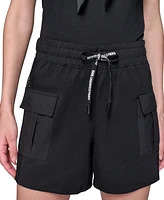 Karl Lagerfeld Paris Women's Mesh-Trim Cargo Shorts