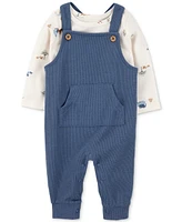 Carter's Baby Boys 2-Pc. Long-Sleeve T-Shirt & Thermal Overalls Set