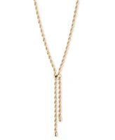 Lauren Ralph Lauren Gold-Tone Rope Chain Lariat Necklace, 16" + 3" extender