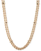 Lauren Ralph Lauren Gold-Tone Double Rope Chain 16" Collar Necklace