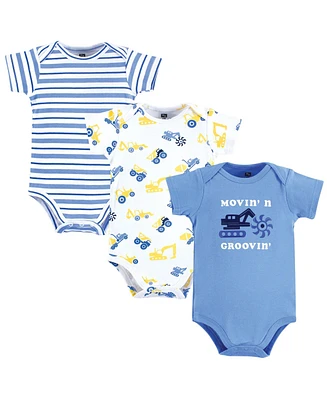 Hudson Baby Boys Cotton Bodysuits, Movin Groovin, 9-12 Months