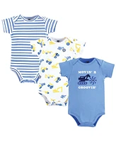 Hudson Baby Boys Cotton Bodysuits, Movin Groovin, 9-12 Months