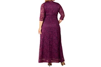 Kiyonna Plus Maria Lace Evening Gown