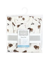 Hudson Baby Baby Boys Hudson Unisex Newborn Sleep Pod, Wild Buffalo, 0-2 Months