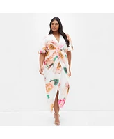 City Chic Plus Size Braelynn Print Maxi Dress