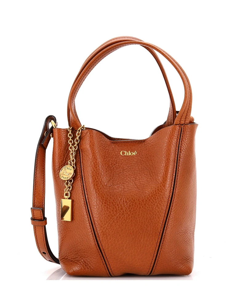 Pre-Owned Chloe Small Spin Tote Leather