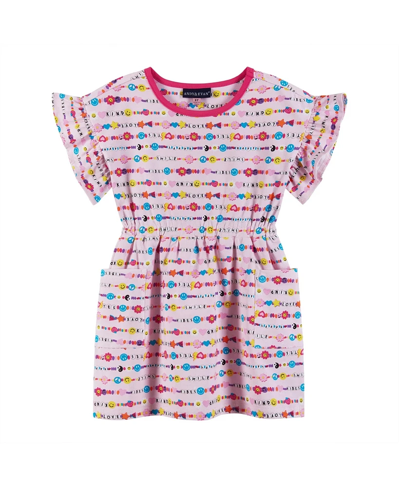 Andy & Evan Toddler Girls Toddler/Child Friendship Bracelet Print Dress