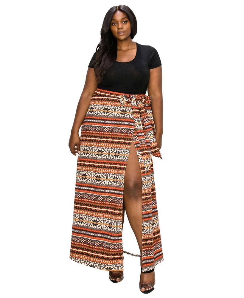 L I V D Plus Ari Wrap Maxi Skirt