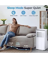 Zafro 10,000 Btu Portable Air Conditioner, 3-in-1 Ac Unit for Rooms up to 400 Sq. Ft, with Remote Control, 24H Timer, Sleep Mode & Window Kit, Ideal f