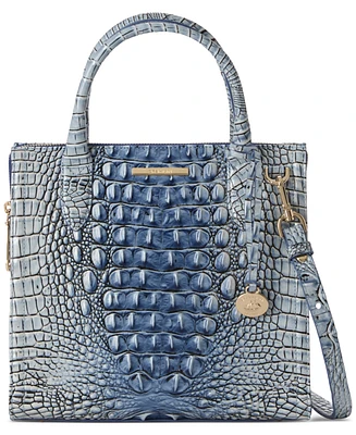 Brahmin Small Caroline Melbourne Embossed Leather Satchel