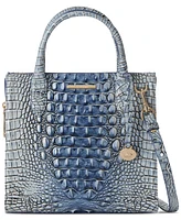 Brahmin Small Caroline Melbourne Embossed Leather Satchel