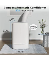 Zafro Portable Air Conditioner, 12000 Btu for Room up to 550 sq. ft, Dehumidifier & Fan, Portable Ac with 3 Fan Speeds, Automatic Louver Sweep,24H Tim