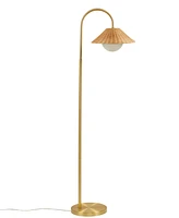 Ink+Ivy 66" Laguna Rattan Weave Shade Iron Floor Lamp