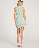 Guess Women's Crochet Sleeveless Halter Minidress