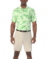 Pga Tour Men's Tropical Leaf-Print Polo Shirt
