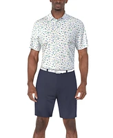 Pga Tour Men's Umbrella Graphic Polo Shirt