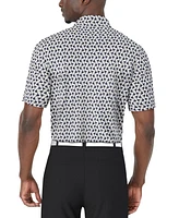Pga Tour Men's Short Sleeve Toucan Print Golf Polo Shirt
