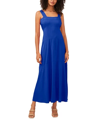 Vince Camuto Women's Challis Square-Neck Smocked-Back Sleeveless Maxi Dress, Xs-3X