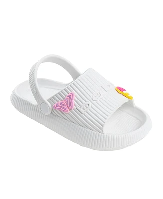 Bebe Toddler Girls Logo and Charms Slide Sandals