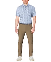 Pga Tour Men's Short Sleeve Pineapple Print Conversational Golf Polo Shirt