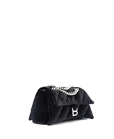 Pre-Owned Balenciaga Medium Crush Chain Flap Bag Quilted Velvet
