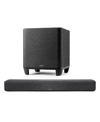 Denon Home Sound Bar 550 with Dolby Atmos and Heos Built-in and Denon Home Wireless 8" Subwoofer with Heos